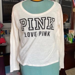 Cream long sleeved feather-t sleep shirt